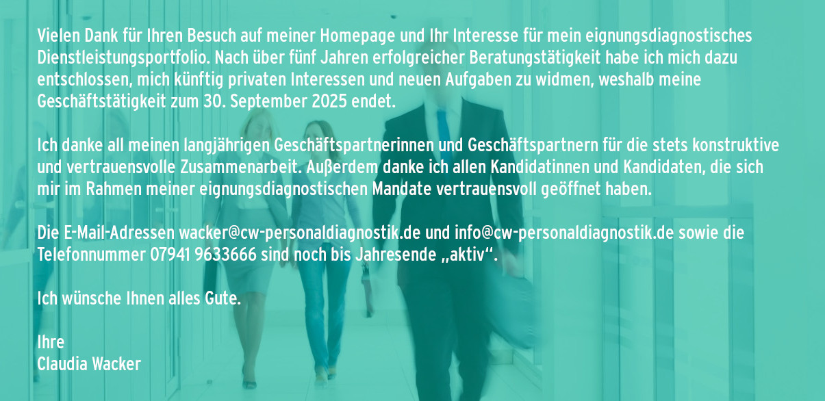 Text Abschied bis Jahresende